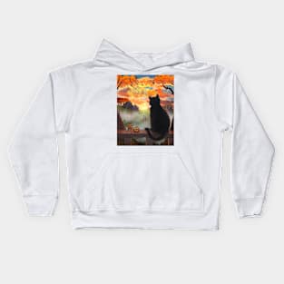 Sunset Cat Kids Hoodie